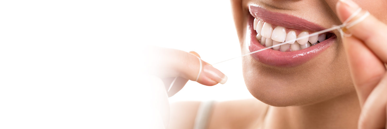 Benutzung von Zahnseide